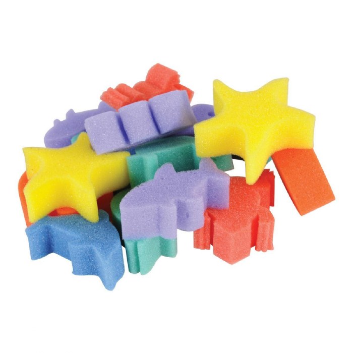 Alternate Image #1 of Ocean Shapes Paint Sponges - 16 Pieces