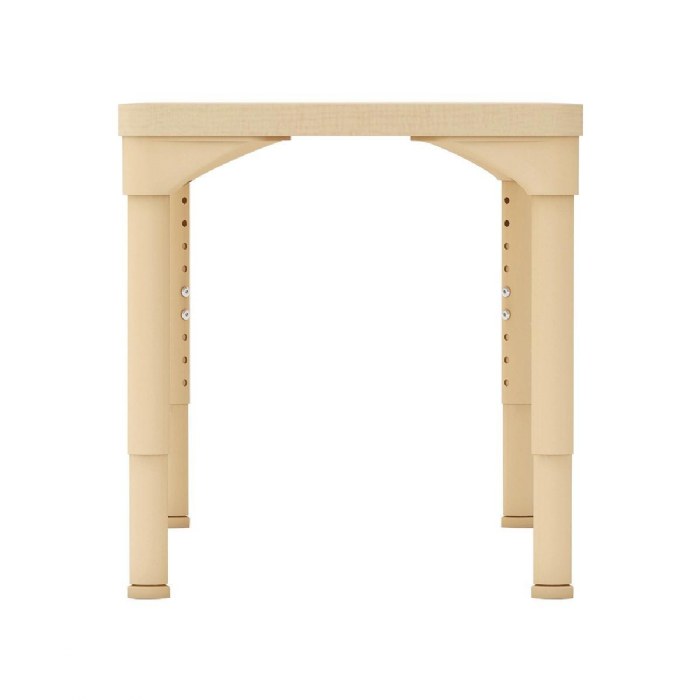 Alternate Image #1 of Half Table 48" x 18" Rectangle Table - Junior - 15"-24" Adjustable Legs