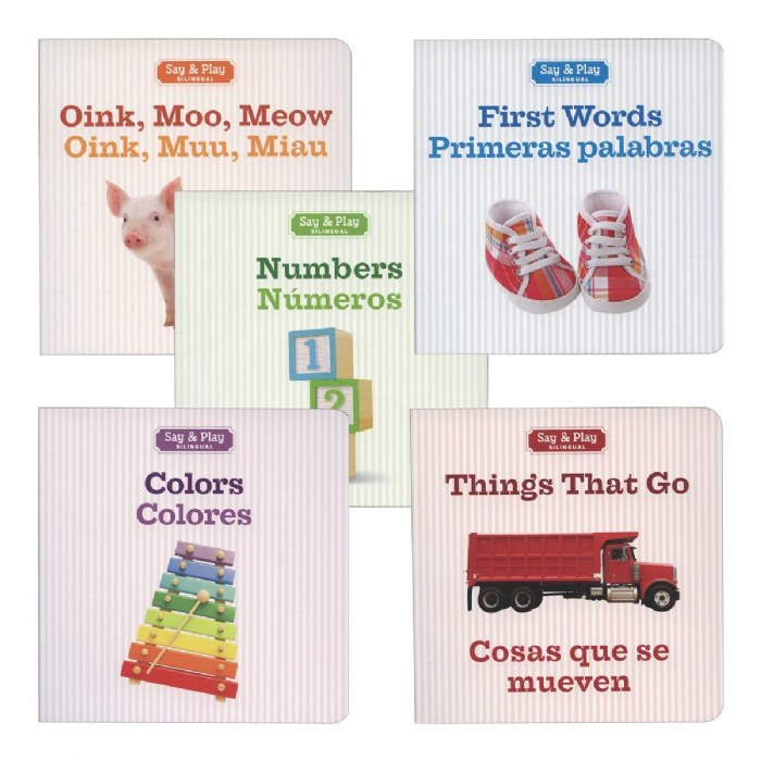Primary Image of Say and Play Bilingual Board Books - Set of 5