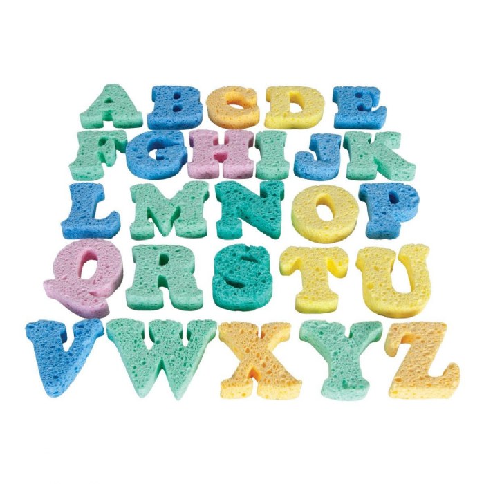 Alternate Image #1 of 3" Uppercase Alphabet Super Sponge Set - 26 Pieces