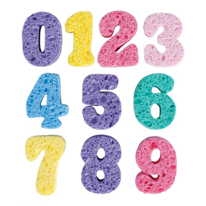 Primary Image of 3" Numbers Super Sponge Set - 10 Pieces