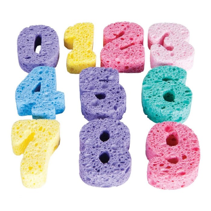 Alternate Image #1 of 3" Numbers Super Sponge Set - 10 Pieces