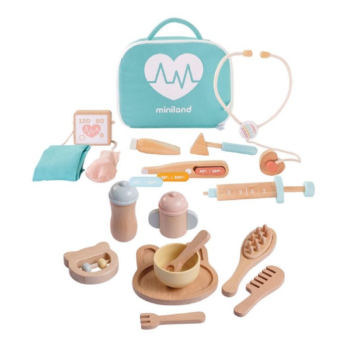Primary Image of Wooden Doll Wellness Kit - Feeding & First Aid