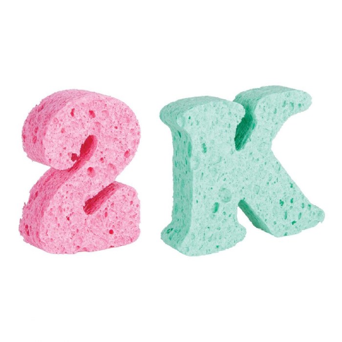 Alternate Image #1 of ABC & 123 Sponge Set - 3" Uppercase Letters & Numbers