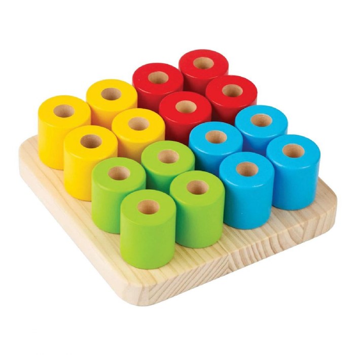 Alternate Image #1 of Montessori Colorful Peg Board