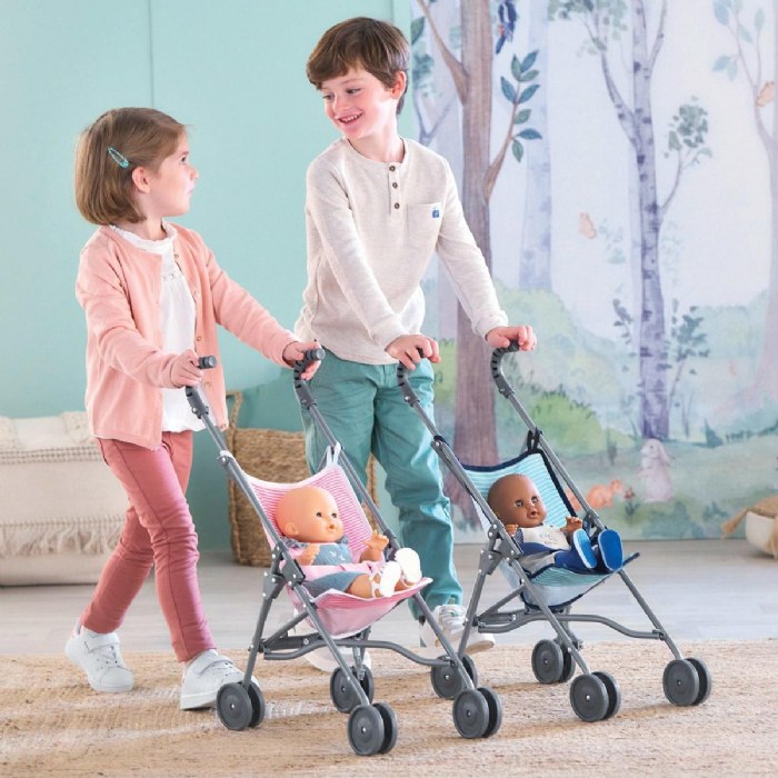 Alternate Image #1 of Umbrella Doll Stroller - Sage Stripe