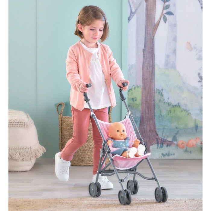 Alternate Image #1 of Umbrella Doll Stroller - Pink Stripe