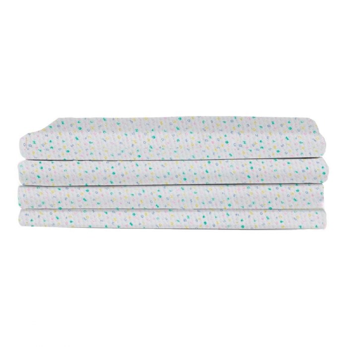 Alternate Image #1 of ABC Pattern Toddler Cot Sheet for Angeles&reg; SpaceLine&reg; Cots - Set of 4
