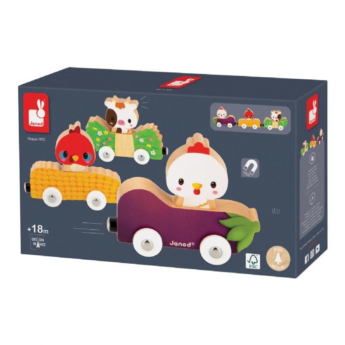 Alternate Image #1 of Magnetic Farm Animal Cars