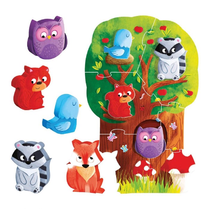 Alternate Image #1 of Montessori First Puzzle - The Forest