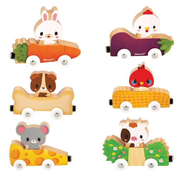 Alternate Image #1 of Mix & Match Magnetic Animal Cars - Set of 6