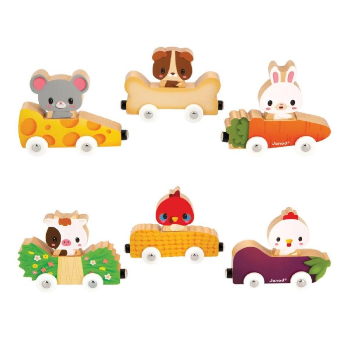 Alternate Image #1 of Mix & Match Magnetic Animal Cars - Set of 6