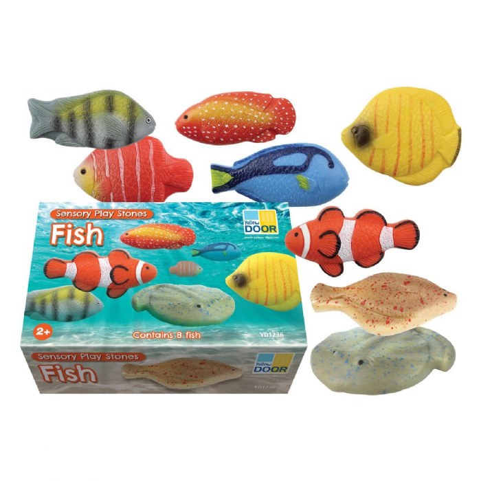 Alternate Image #1 of Sensory Play Stones: Fish - 8 Pieces