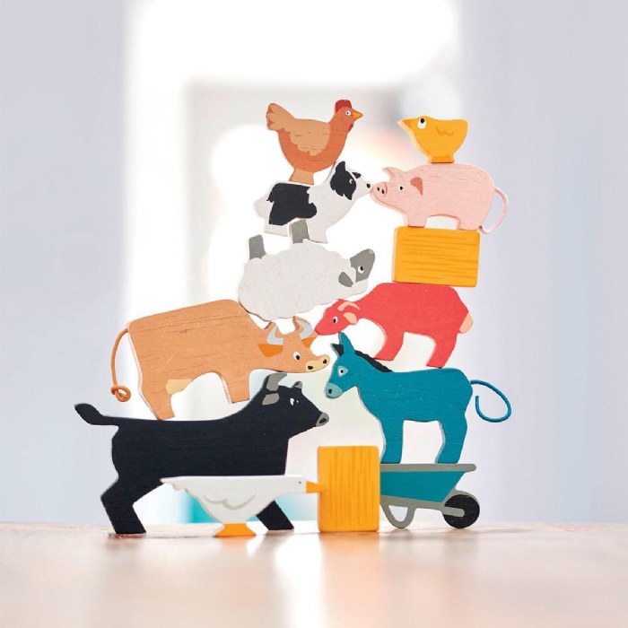 Alternate Image #1 of Wooden Stacking Farmyard Animals