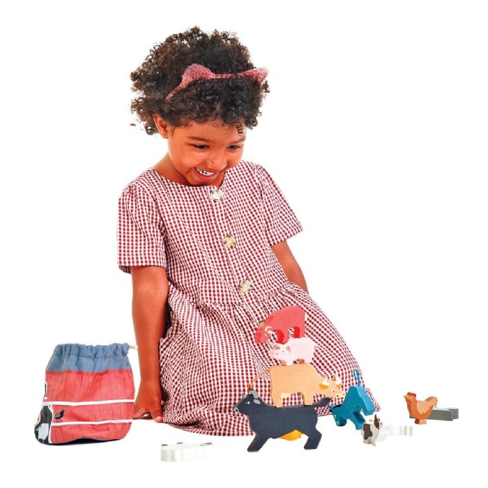 Alternate Image #1 of Wooden Stacking Farmyard Animals