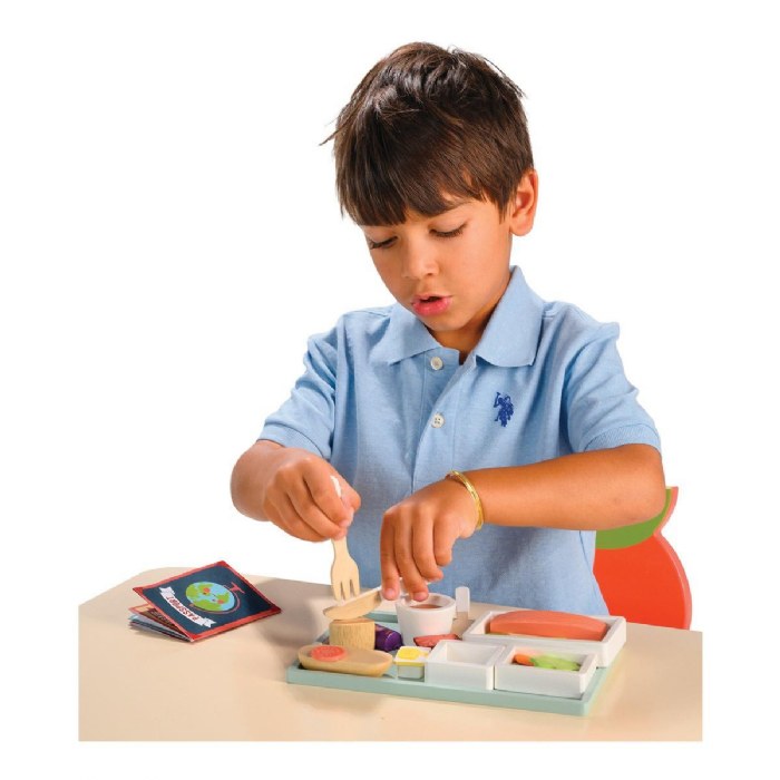 Alternate Image #1 of Airline Meal Tray Wooden Play Set