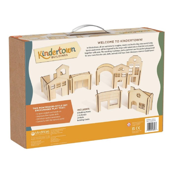 Alternate Image #1 of Kindertown Buildings - Wooden Construction Set