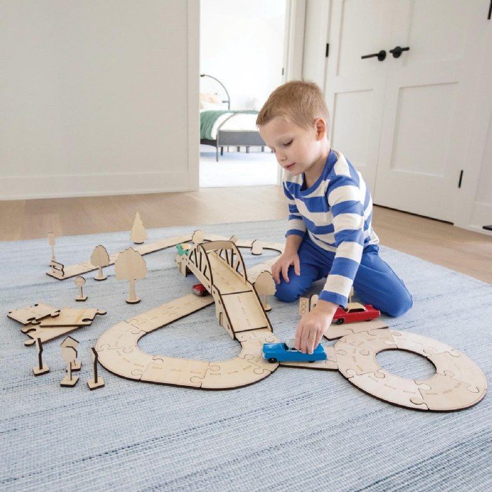 Alternate Image #1 of Kindertown Roads - Wooden Construction Set