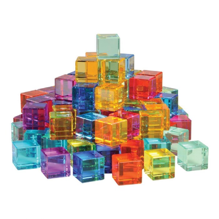 Primary Image of Translucent Cubes with Mirror Tray - 100 Pieces