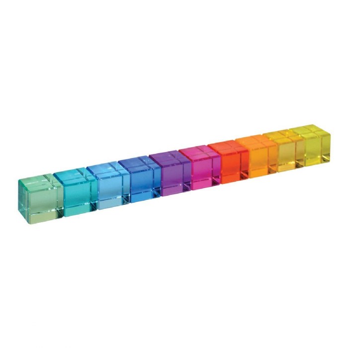 Alternate Image #1 of Translucent Cubes with Mirror Tray - 100 Pieces