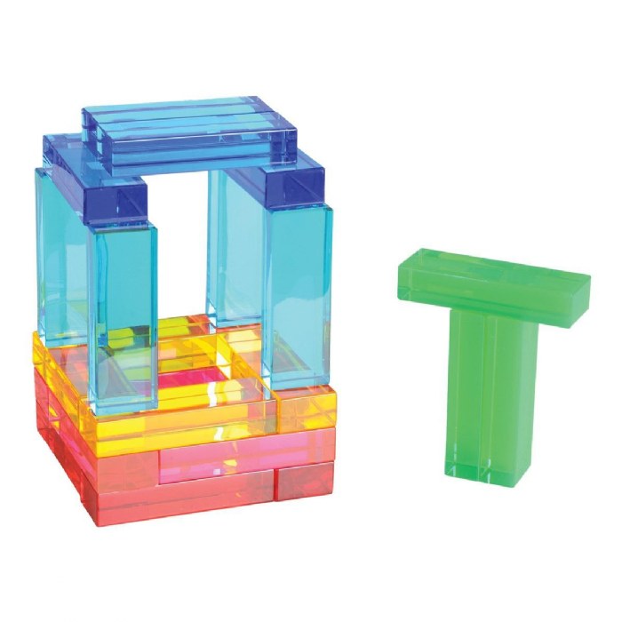 Alternate Image #1 of Translucent Building Plank Set - 54 Pieces