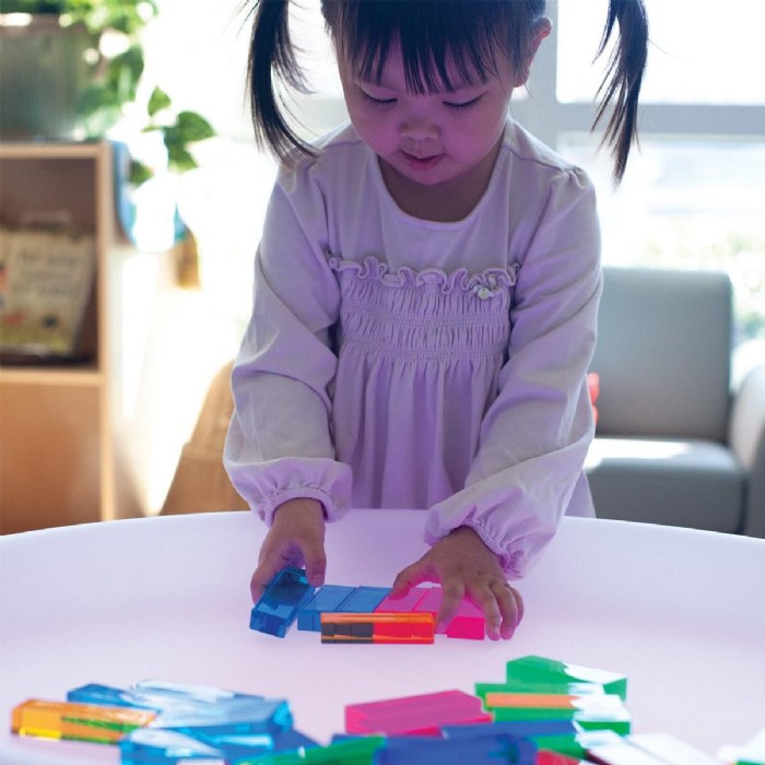 Alternate Image #1 of Translucent Building Plank Set - 54 Pieces