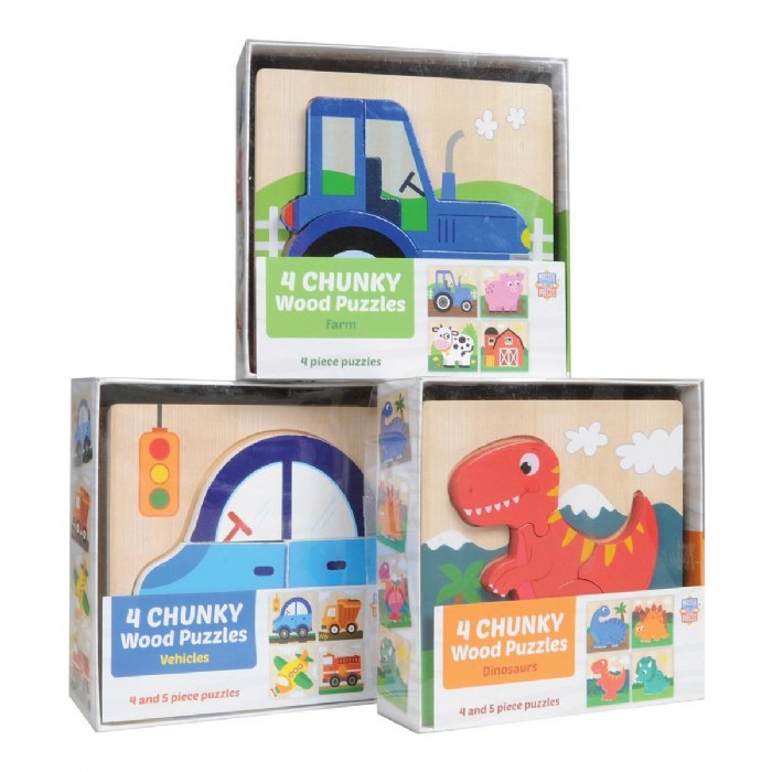 Alternate Image #1 of Chunky Wooden Puzzles � Set of 12 (6" x 6")