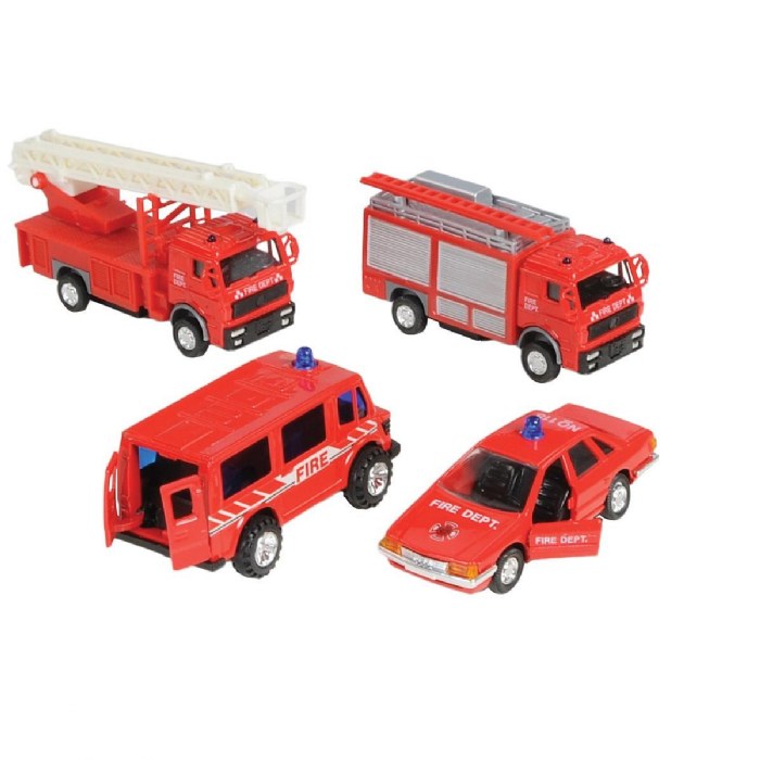 Alternate Image #1 of Pullback Emergency Vehicles - Set of 12