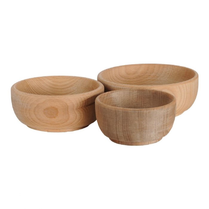 Alternate Image #1 of Wooden Nesting Bowls - Set of 3
