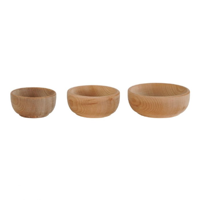Alternate Image #1 of Wooden Nesting Bowls - Set of 3