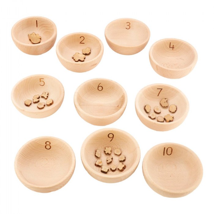 Alternate Image #1 of Number Bowls - Set of 10