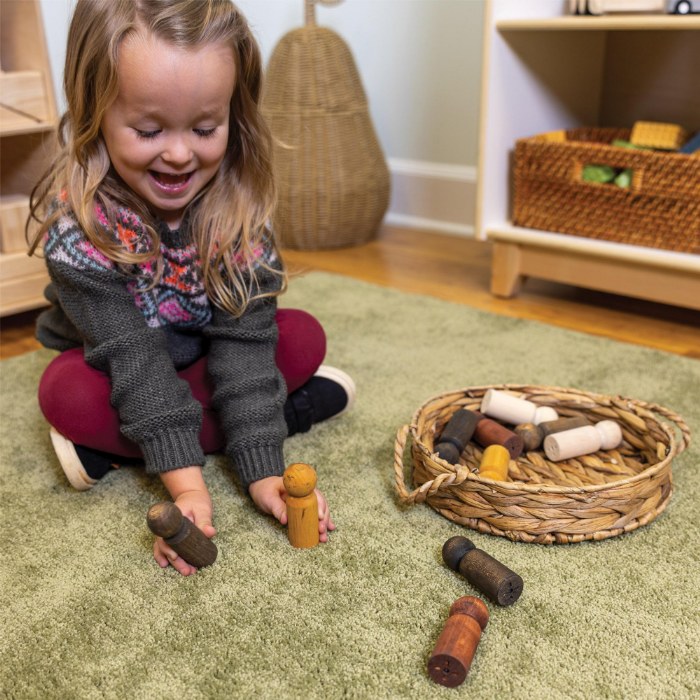 Alternate Image #1 of Multicultural Wooden Peg People - Set of 10