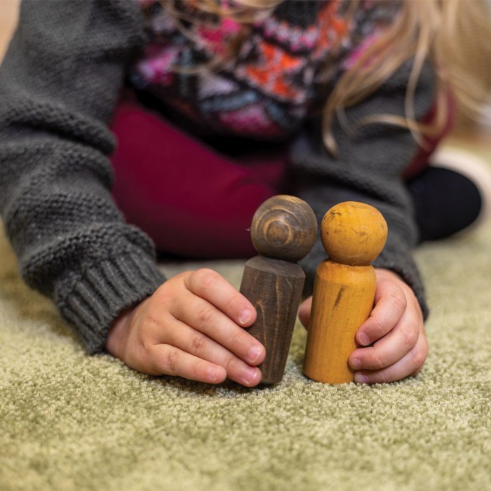 Alternate Image #1 of Multicultural Wooden Peg People - Set of 10