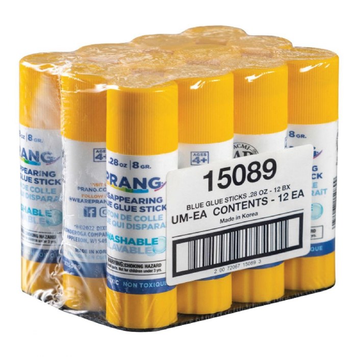 Primary Image of Blue Washable Glue Sticks - Set of 12
