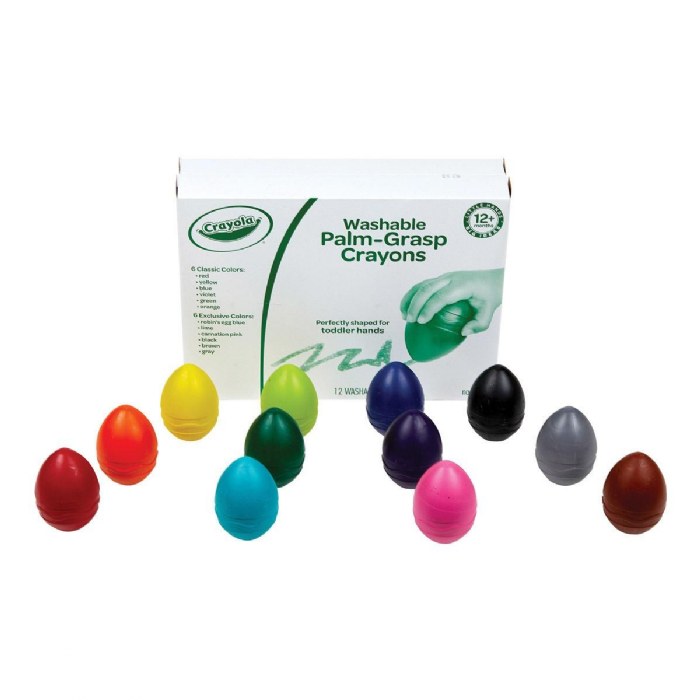 Alternate Image #1 of Crayola&trade; Washable Palm-Grasp Crayons - 12 Colors