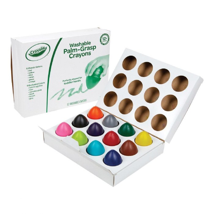 Alternate Image #1 of Crayola&trade; Washable Palm-Grasp Crayons - 12 Colors