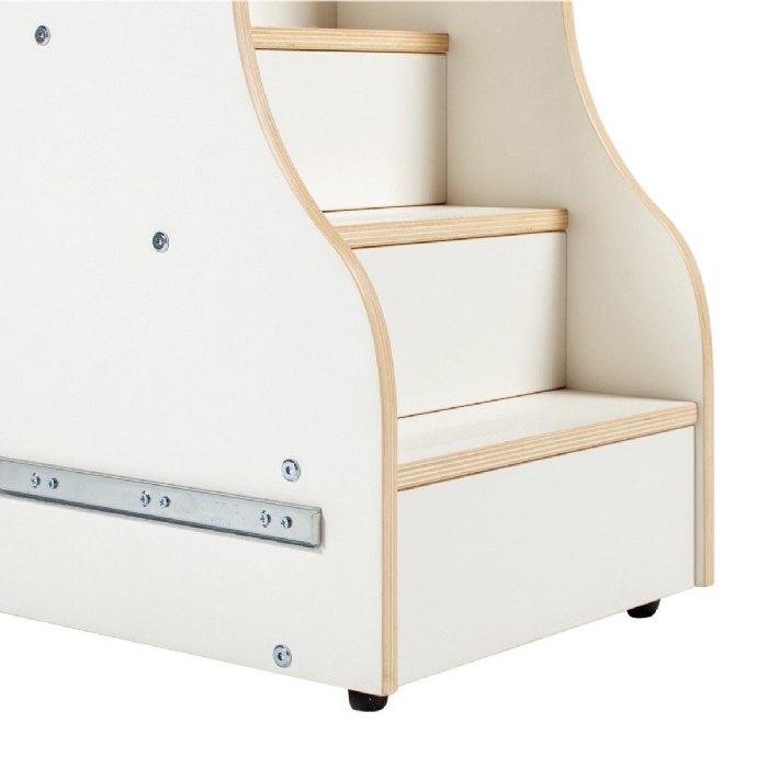 Alternate Image #1 of White Changing Table with Stairs