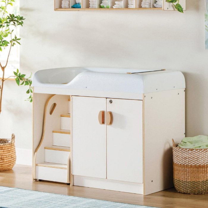 Primary Image of White Changing Table with Stairs