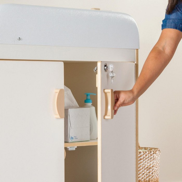 Alternate Image #1 of White Changing Table with Stairs