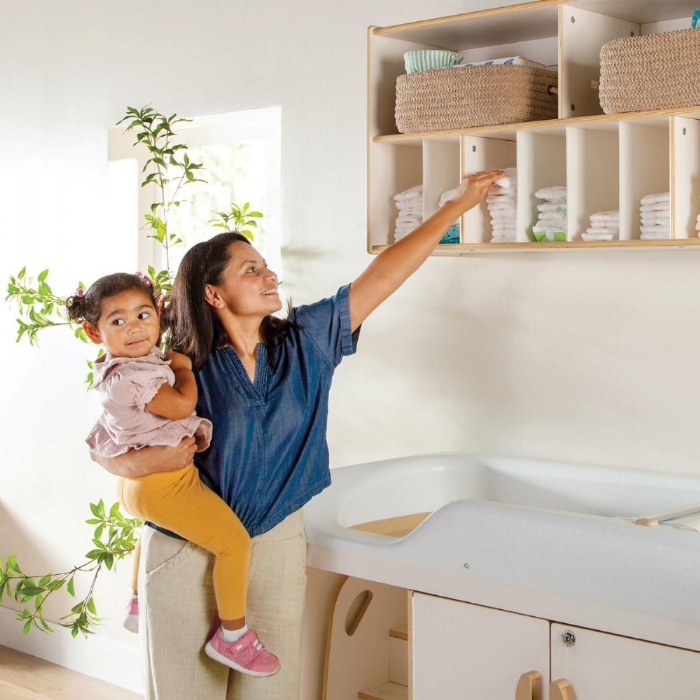 Alternate Image #1 of White Wall Diaper Storage