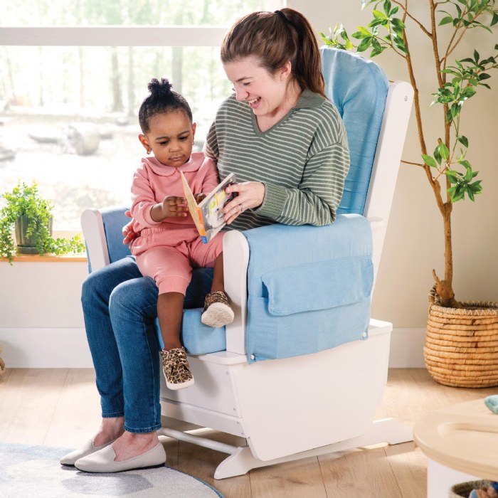 Alternate Image #1 of White Comfort Glider