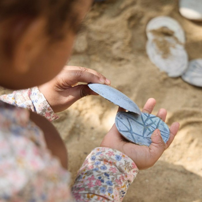 Alternate Image #1 of Magnetic Matching Aquatic Life Fossil Stones - Set of 8
