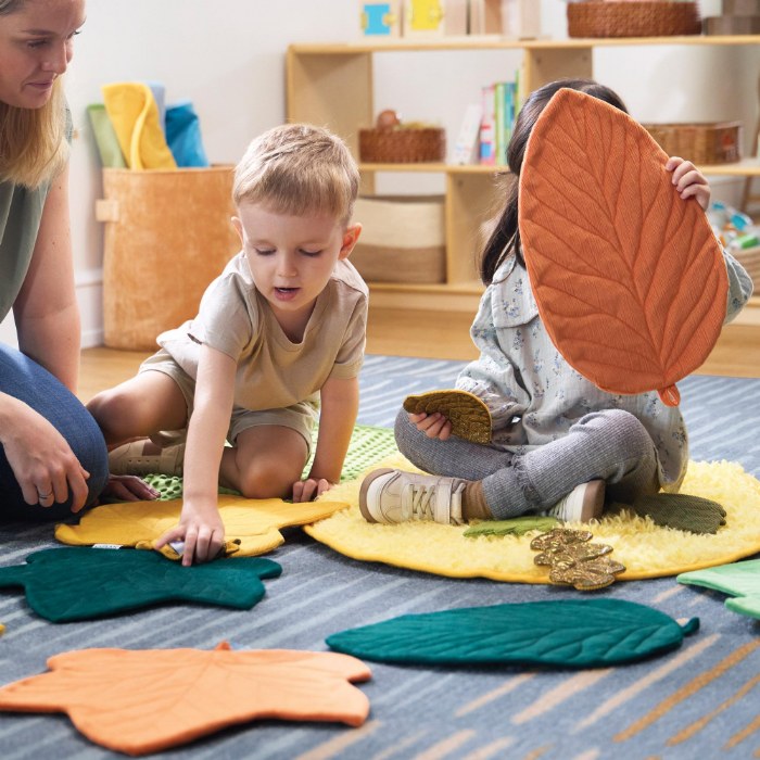 Alternate Image #1 of Jumbo Sensory Leaves - Set of 8