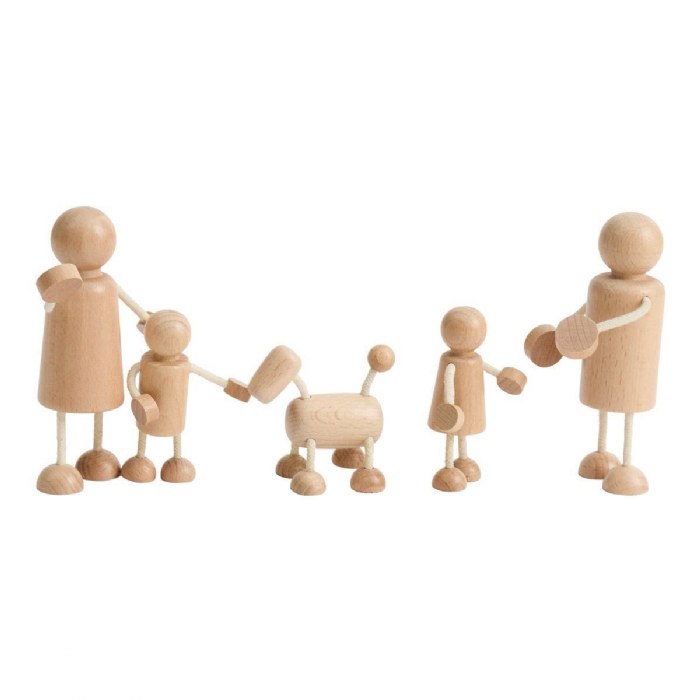 Alternate Image #1 of Wooden Family Playset