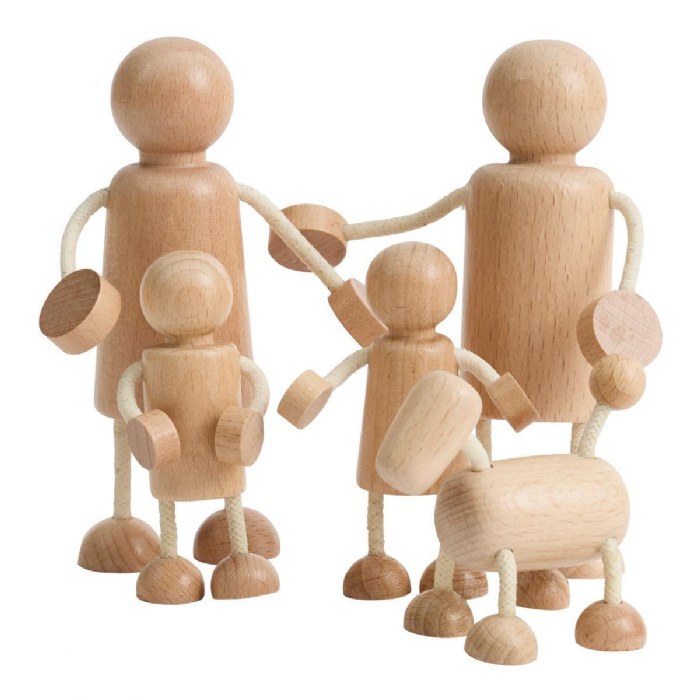 Alternate Image #1 of Wooden Family Playset