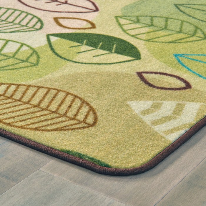 Alternate Image #1 of Peaceful Spaces Leaf Rug - Tan - 6' x 9' Rectangle