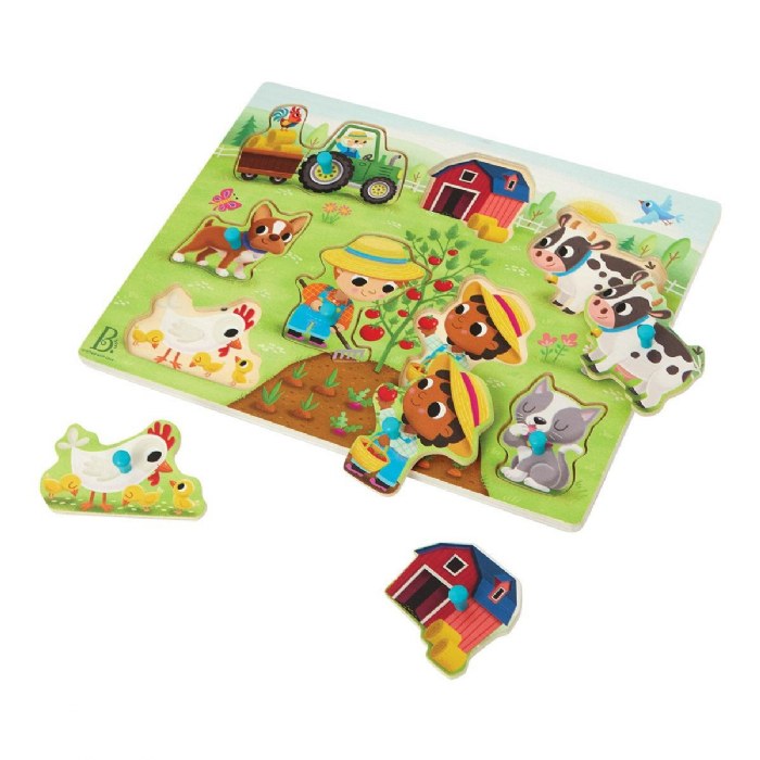 Alternate Image #1 of Farmyard Friends Peg Puzzle 2-Pack
