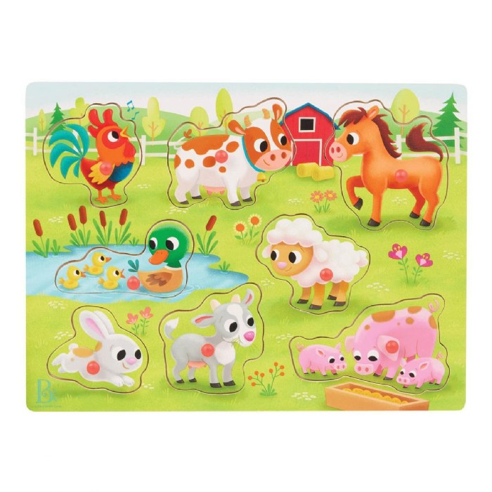 Alternate Image #1 of Transport & Construction Vehicles Peg Puzzle 2-Pack