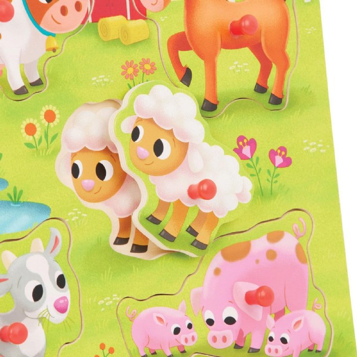 Alternate Image #1 of Farmyard Friends Peg Puzzle 2-Pack