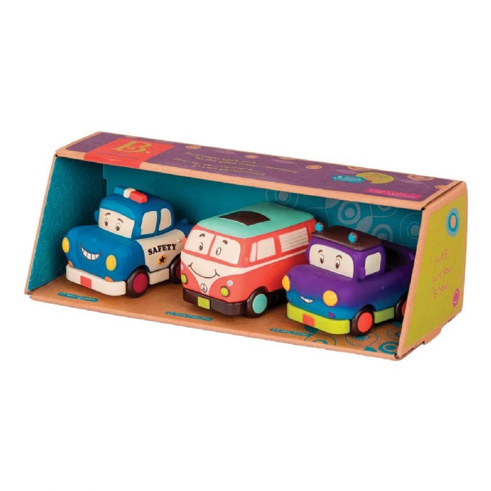 Alternate Image #1 of Mini Pull-Back Vehicles Set 1 - Police Car, Van, and Truck